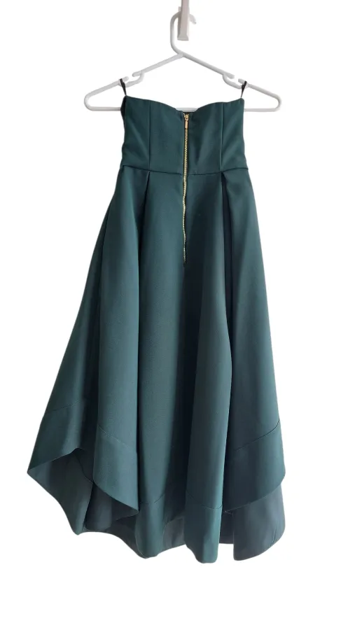Pilgrim Felly Dress Size 8 – Green Strapless Boned Bodice A-Line Midi Dress - Photo 5 of 9