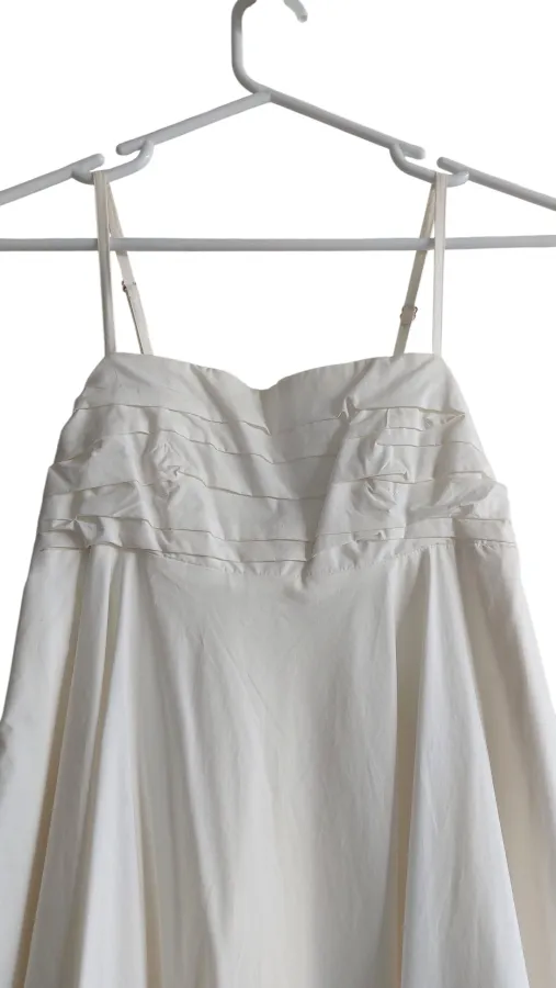 Sheike White Maxi Dress Size 8 – Spaghetti Strap Wrap-Back Tie Bow Cotton Dress - Photo 5 of 6