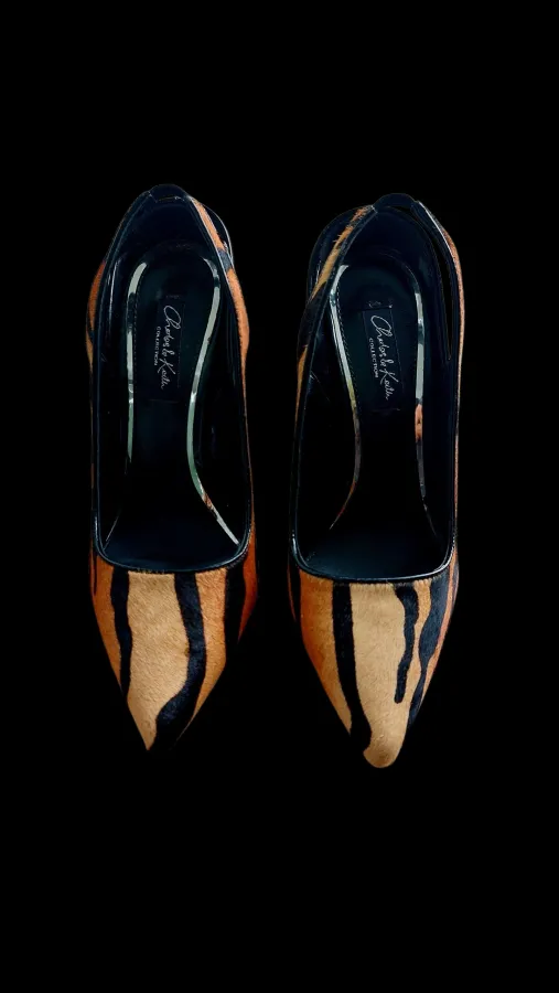 Charles & Keith Tiger Print Pointed Toe Slingback Heels Size 36 (AU 5) Brand New with Box - Photo 2 of 7