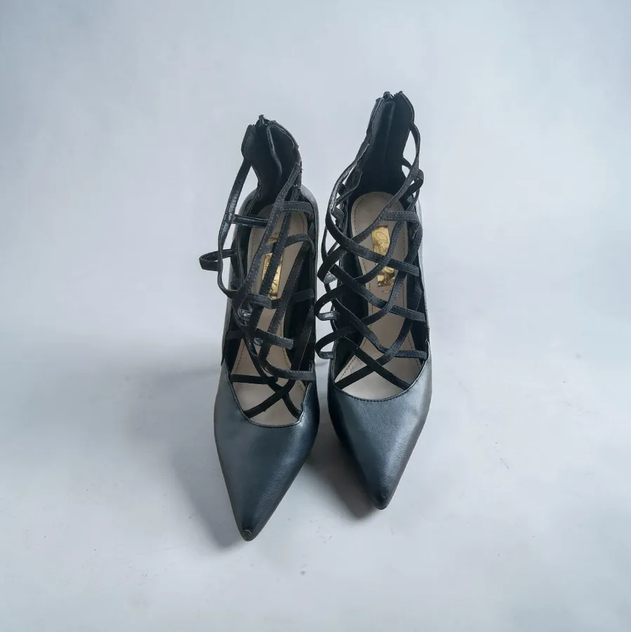 Charles & Keith Black Crisscross Stiletto, Size 36 AU 5 - Photo 3 of 5