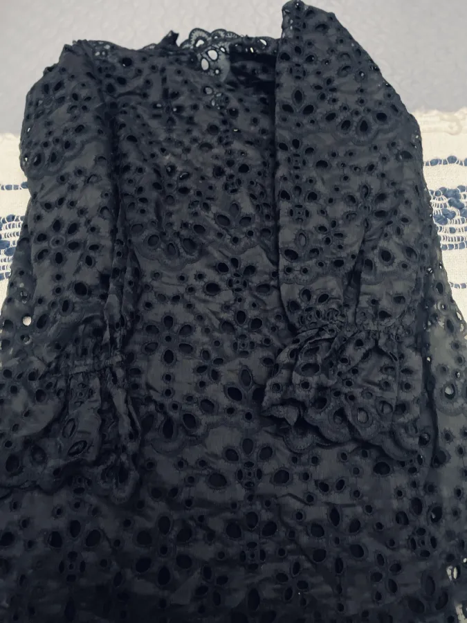 H&M Broderie Anglaise Black   Dress - Photo 3 of 6