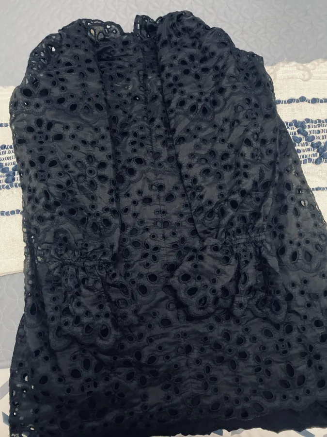 H&M Broderie Anglaise Black   Dress - Photo 5 of 6