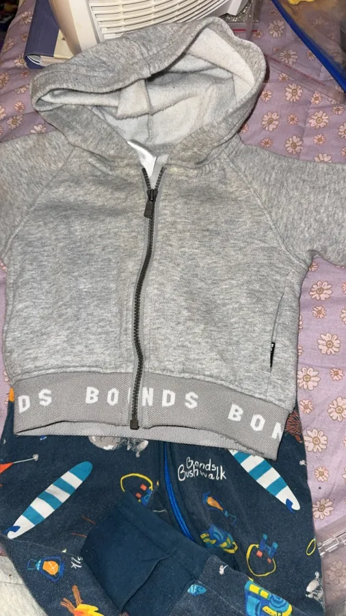 Bonds wondersuit&grey hooded jack sz 000 - Photo 5 of 5