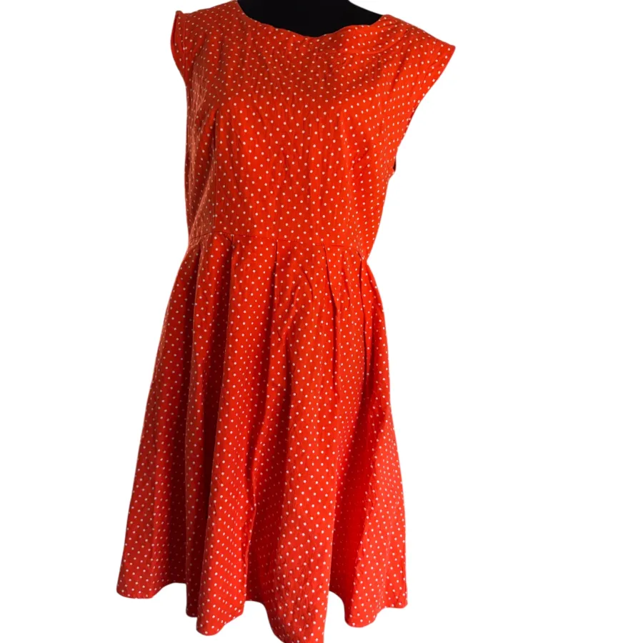 princess highway red polka dot dress linen - Photo 1 of 5