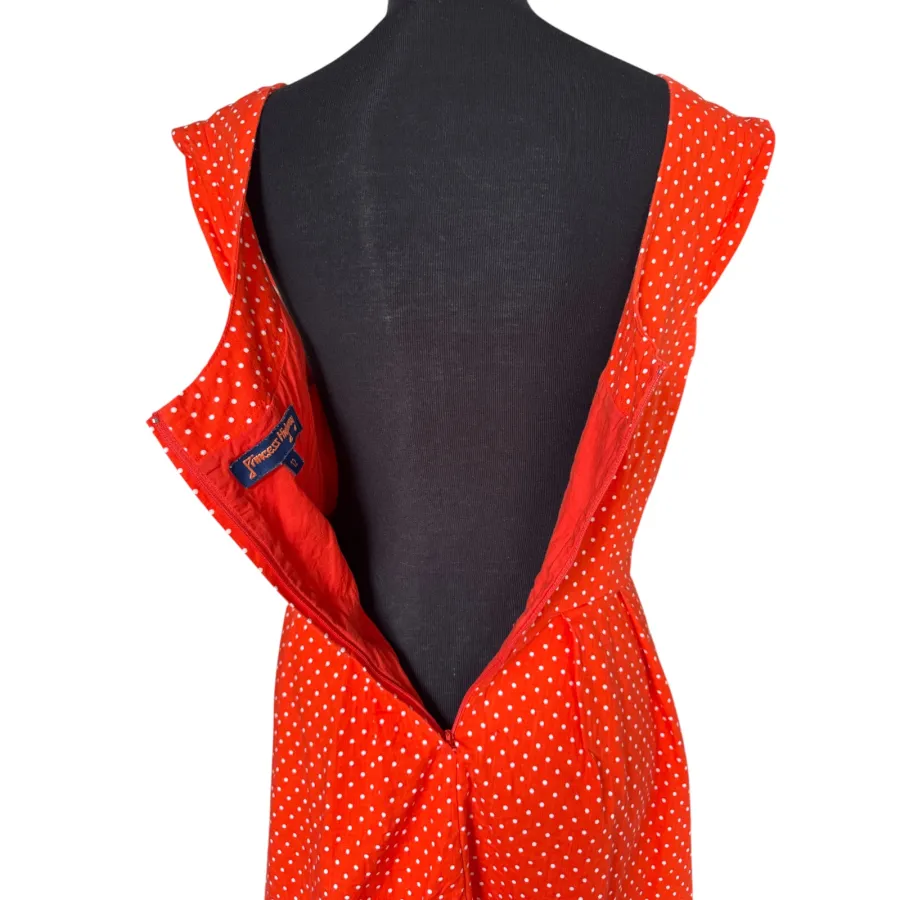princess highway red polka dot dress linen - Photo 2 of 5