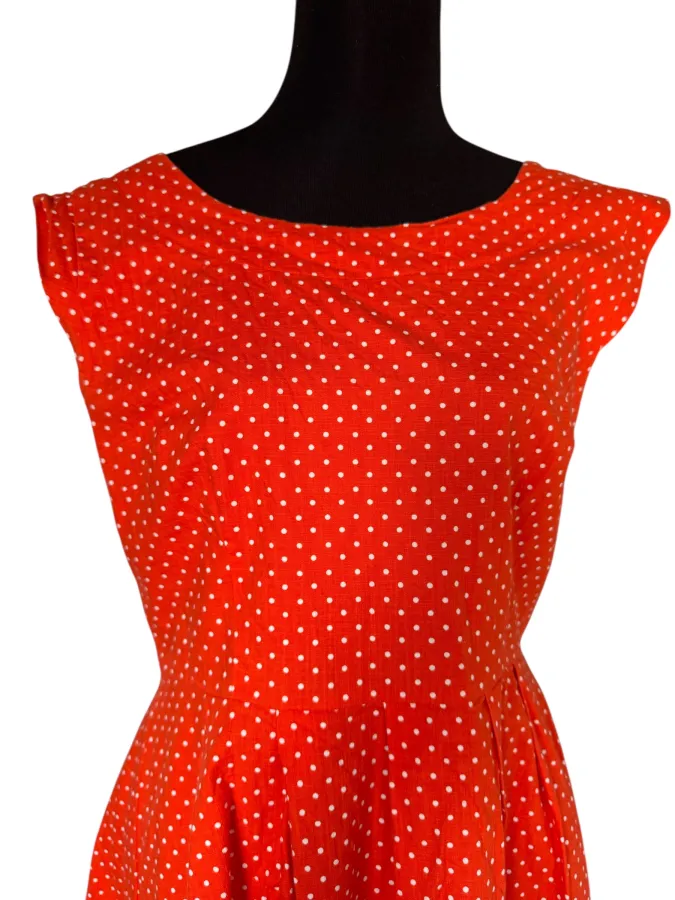 princess highway red polka dot dress linen - Photo 4 of 5