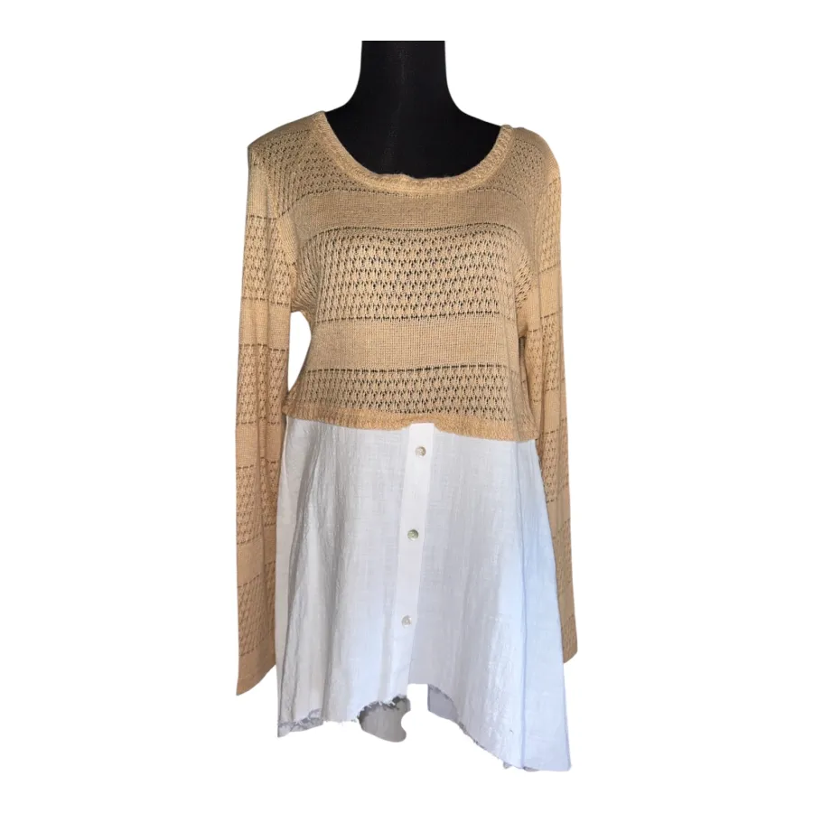 white sandstorm Knit Shirt L/Sleeve S - Photo 1 of 6