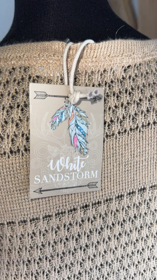 white sandstorm Knit Shirt L/Sleeve S - Photo 5 of 6