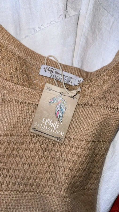 white sandstorm Knit Shirt L/Sleeve S - Photo 6 of 6