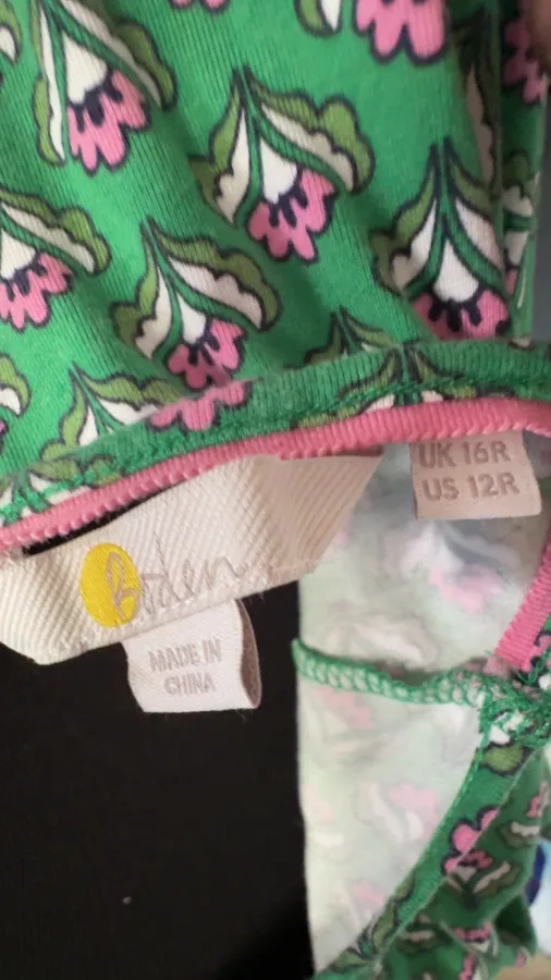 Boden 12 Green floral jersey long dress - Photo 7 of 7